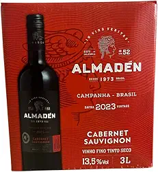 VINHO ALMADEN TINTO SECO CABERNET SAUVIGNON BIB 3 X 3 LTS