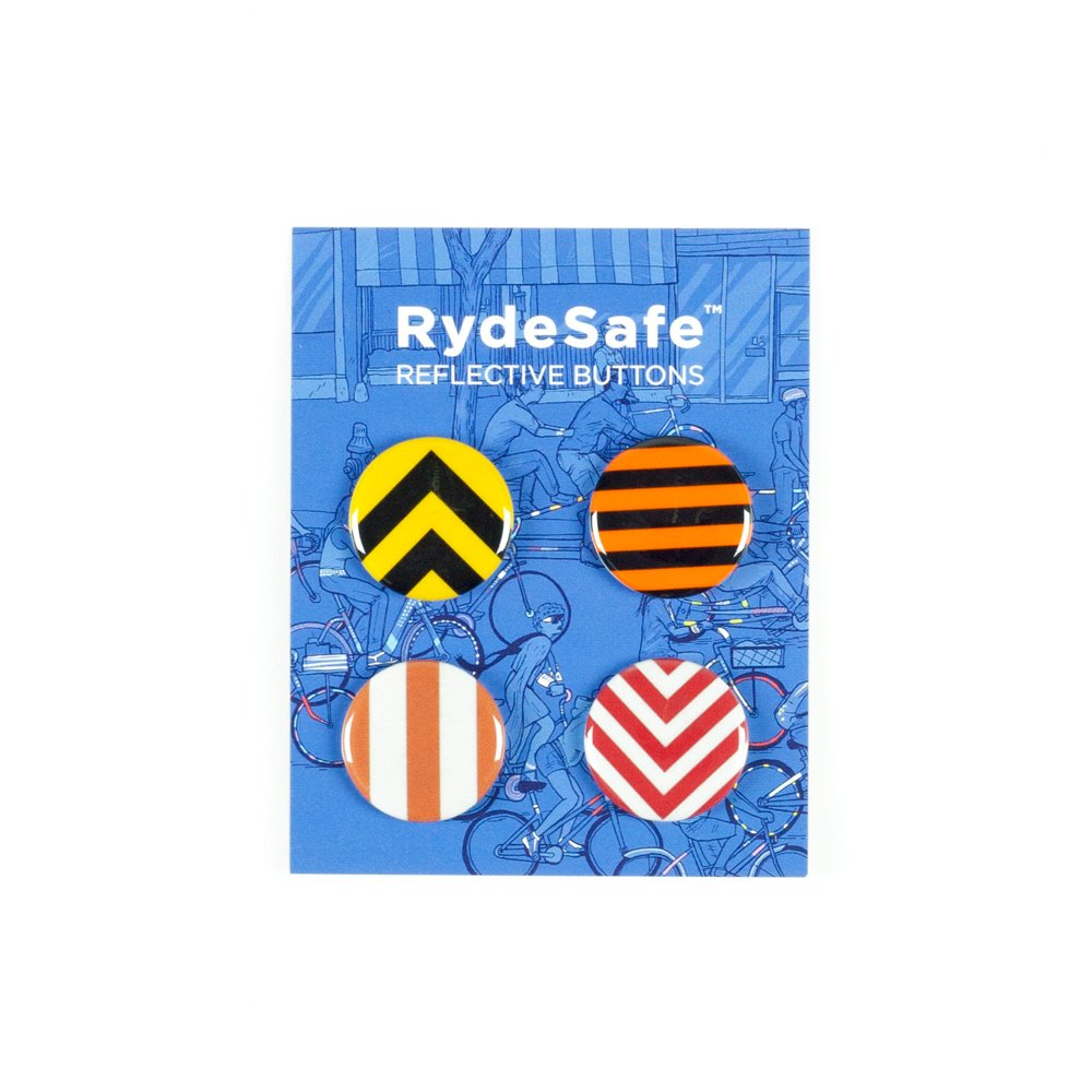 RydeSafeReflective Buttons - Road Signs - 4 Pack