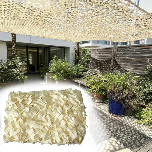 Filet de camouflage beige 6x9m pour pergola et ombrage de terrasse - 2