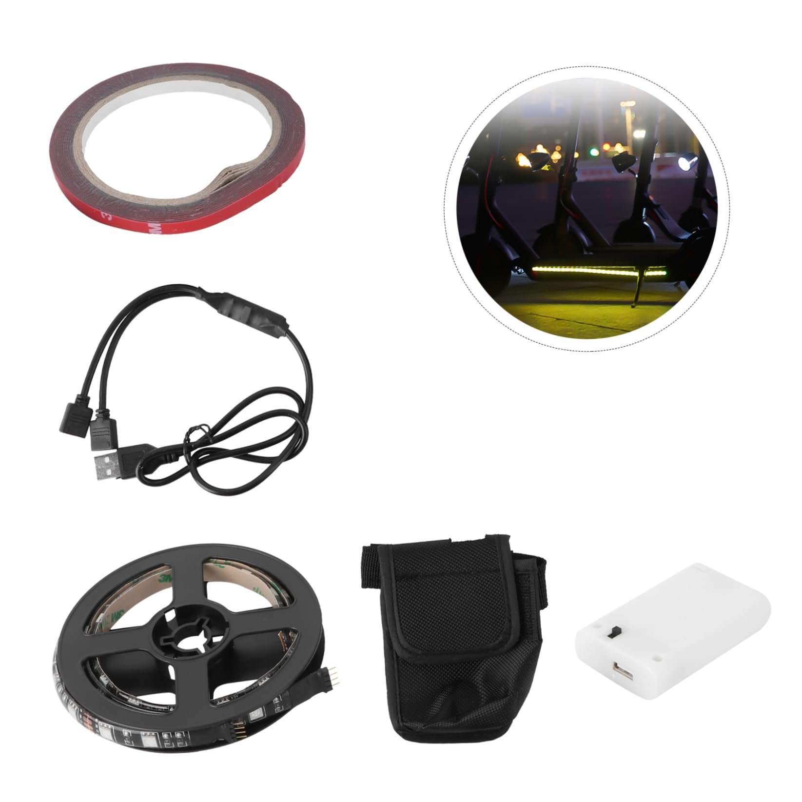 Toddmomy Striscia per Monopattino Elettrico Accessorio Ristrutturazione Facile Installare Adesivo Personalizza Sicurezza Notturna per e