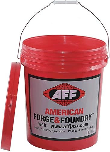 AFF Cubo resistente de 5 galones con tapa, rojo, 1 paquete, AFFBUCKET