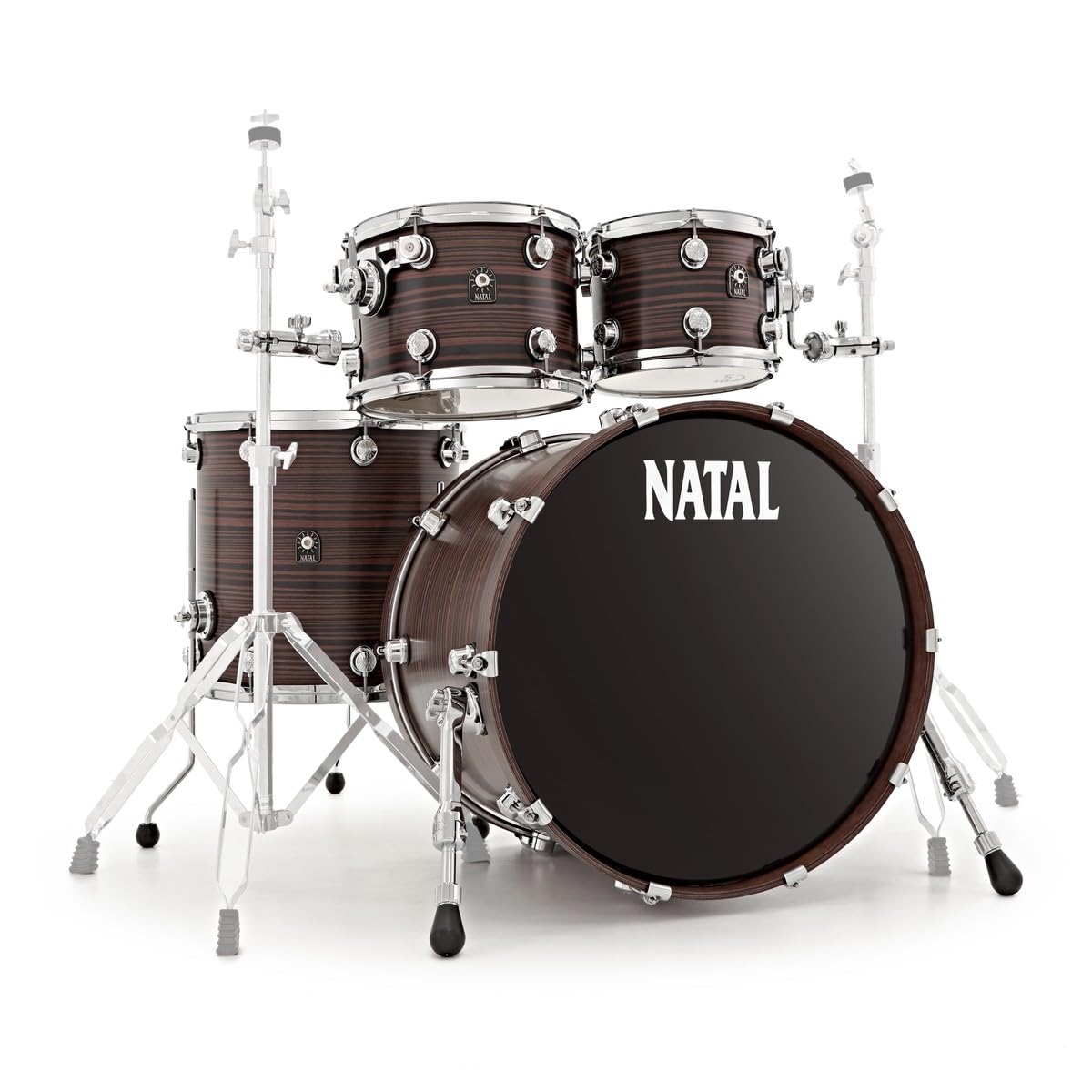 Photo 1 of Natal KTW-UF22-VN1 Café Racer Series 4-Piece Shell Pack l UF 22 Configuration l Includes 10" x 8" tom, 12" x 9" Tom, 16" x 16" Floor Tom & 22" x 18" Bass Drum l Veneer Finish