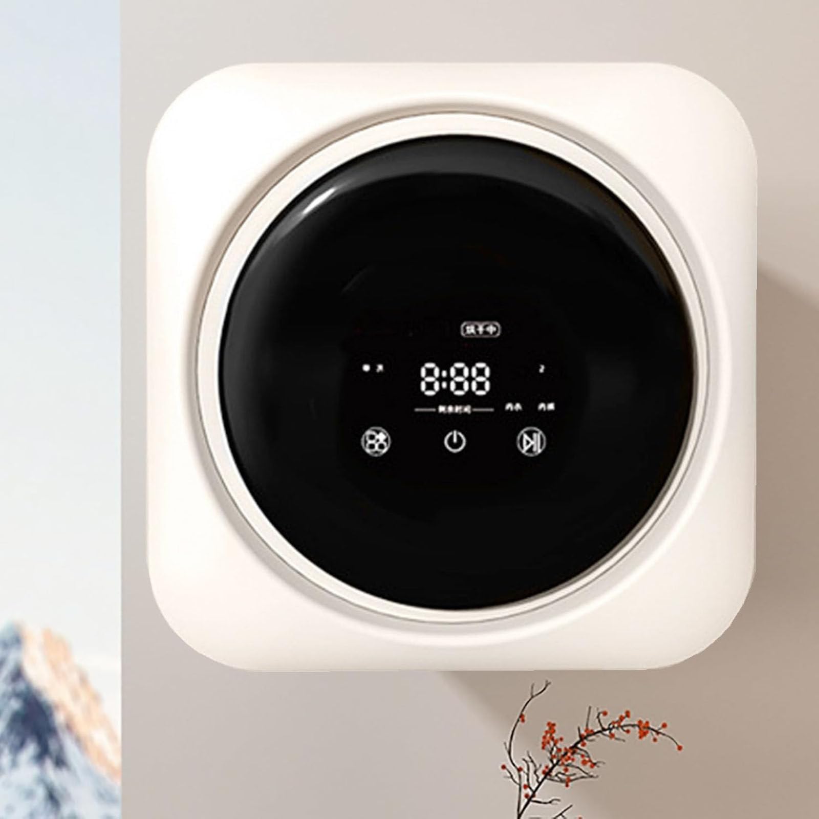 Mini Lavatrice Automatica 3,5L,Lavaggio E Asciugatura a Rulli Intelligenti Lavatrice Integrata,Installazione a Parete Lavatrice per biancheria intima,per Appartamenti E Piccoli Spazi