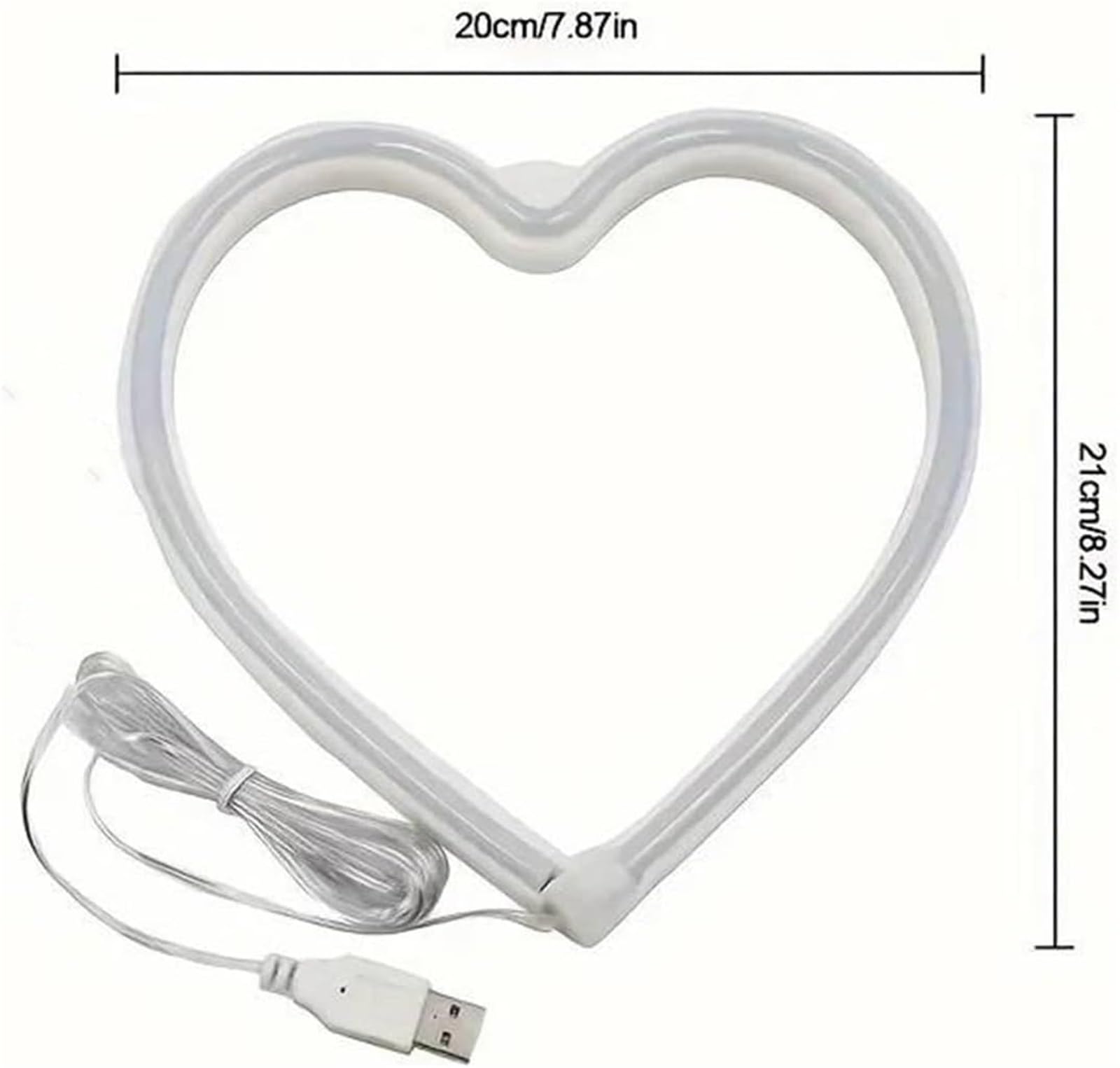 Regalo creativo per insegne al neon Lampada da atmosfera rilassante a forma di cuore, insegna al per neon con luce per camera letto, soggiorno, casa, festa(C)