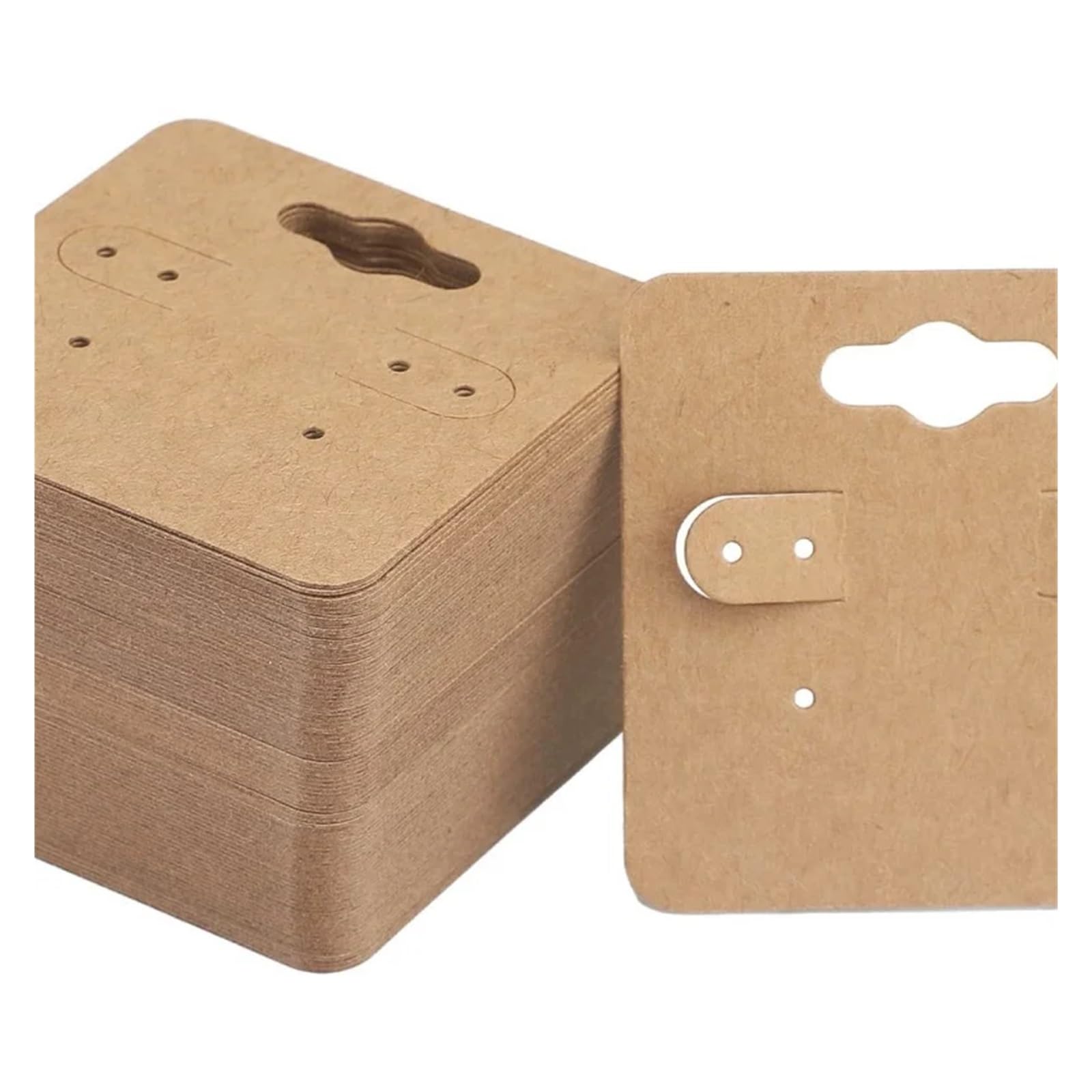 EDvkrgqx Earrings Necklace Display Cards, Earring Cards For Jewelry Earnail 200 pcs 5x5cm Multicolor Cardboard(Kraft 5x5cm)
