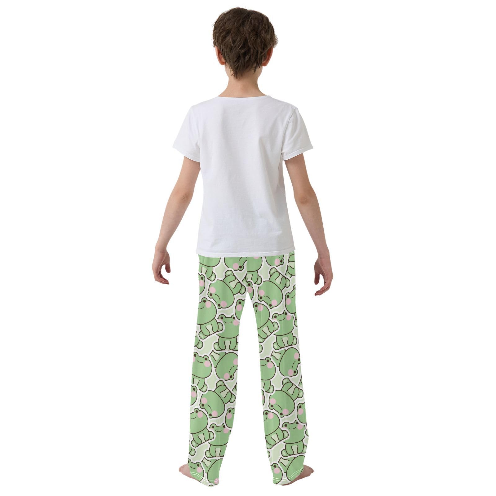 Mnsruu Pyjamahose für Jungen mit Taschen, bequeme Nachtwäsche, elastischer Bund, Pyjamahose, Kinder-Pyjamahose für 6–14 Jahre