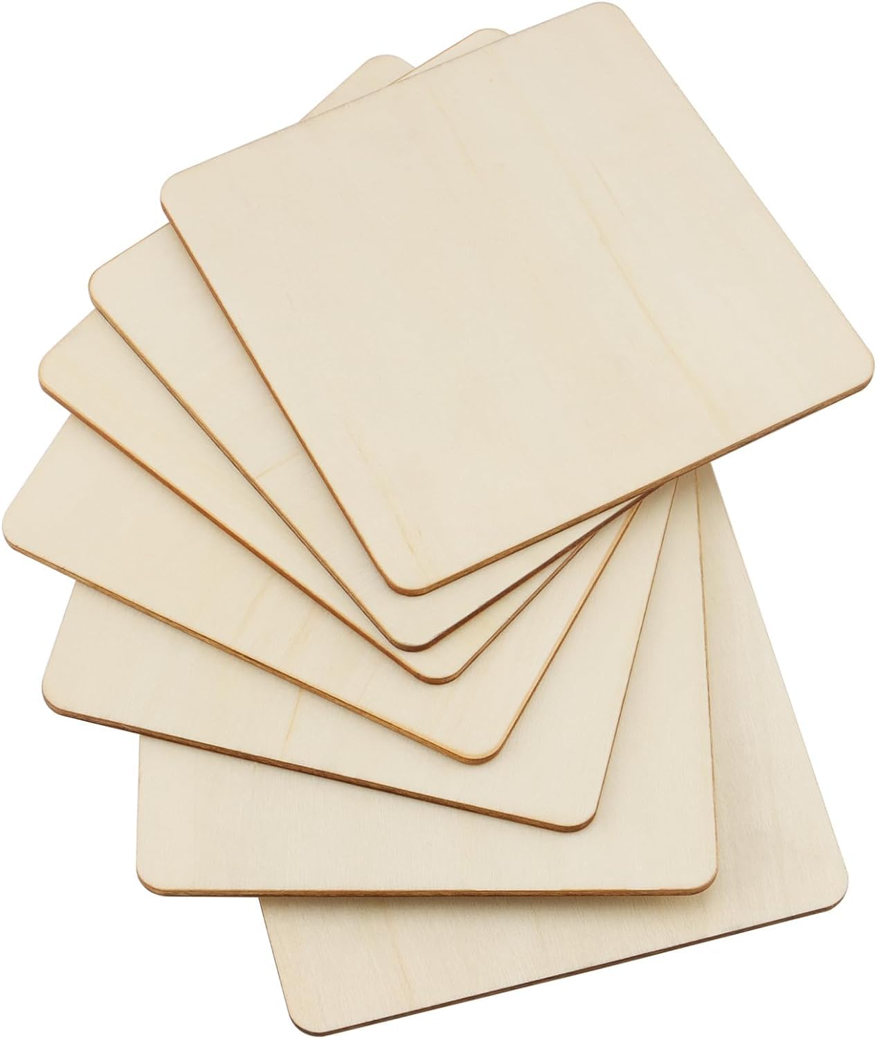 LET'S DIY 5-inch Square Wooden Boards - Pine Wood MDF for Resin, Mandala, Pyrography, Lippan Art, DIY Home Decor - Gift for Boys and Girls (Pack of 5)-image-24
