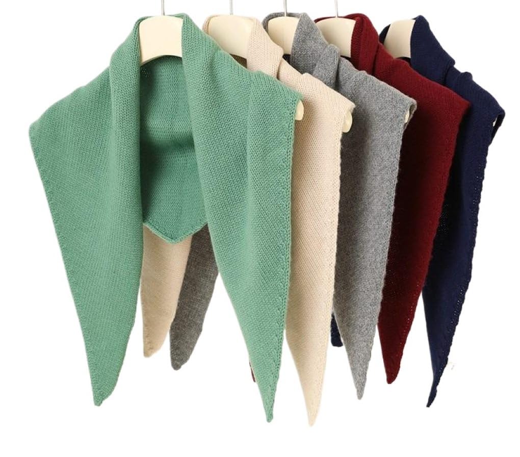 Damen Dreieckstuch Kaschmirschal – 30% Kaschmir 70% Wolle – Modisches Strick-Halstuch & Schultertuch für Frühling & Herbst