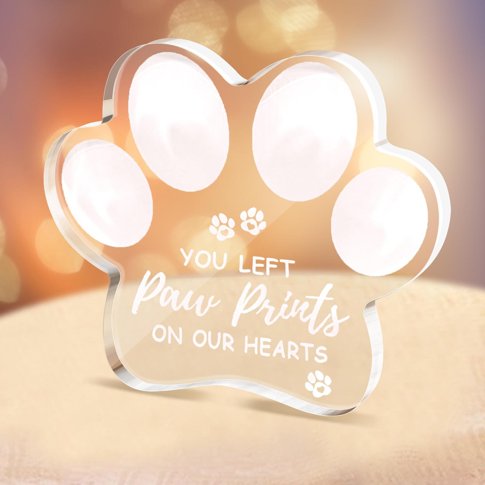 Dog Passing Away Gifts, Loss of Dog Sympathy Gift, Pet Dog Memorial Gifts for Loss of Dog, Dog Cat Remembrance Gift for Friends Pet Owner, Clear
