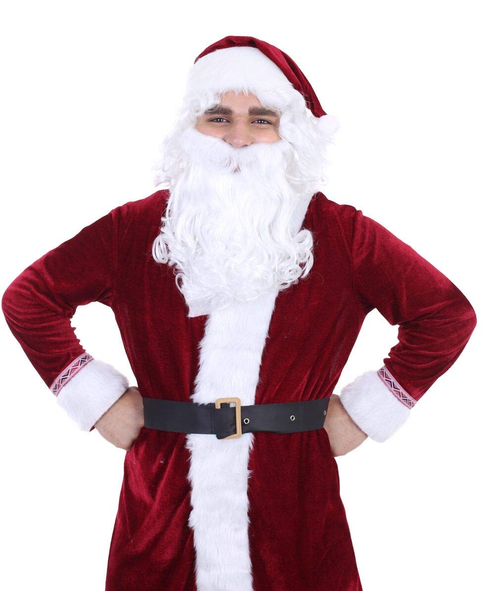 Halloween Party Online HPO Professional Father Xmas Santa Claus Wig and Beard Set HX-014