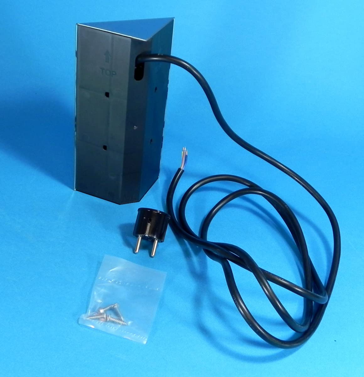 Eck-Energiebox 3-Fach in Schwarz matt mit USB A u. C Port für die Eckmontage/Ecksteckdosen/Steckdosenleiste