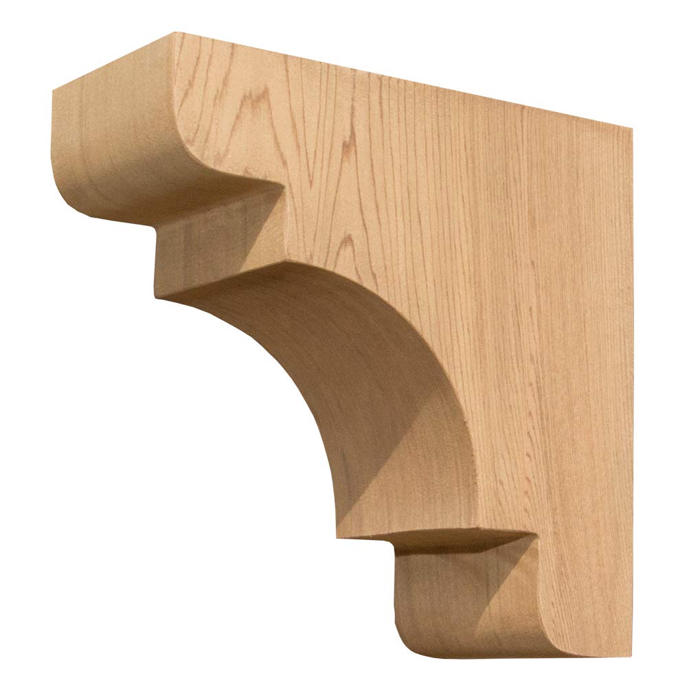 Wood Corbel 31T3S Smooth Finish -Projection 7 1/2" -Height 7 1/2" -Thickness 3 1/2" by Timber Build