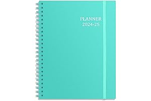 TIANKOOL 2024-2025 Planner with 18 Monthly Tabs, Inner Pocket, and Elastic Closure