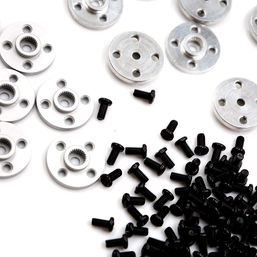 Buy luffybin 10x Metal Servos Aluminum 25t Servo Arm Round Type Disc