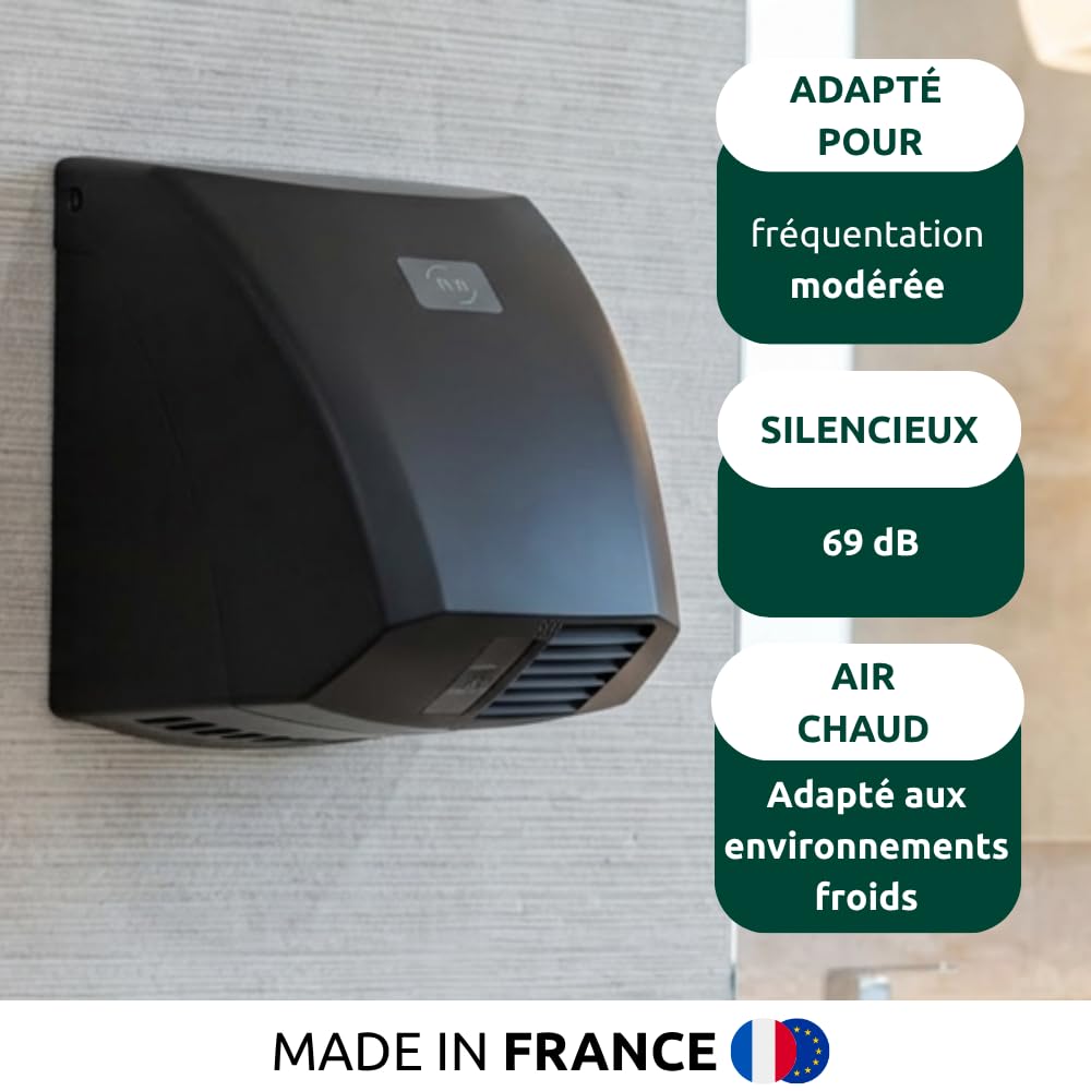 JVD - Sèche-Mains Zephyr Noir - Matériel Professionnel