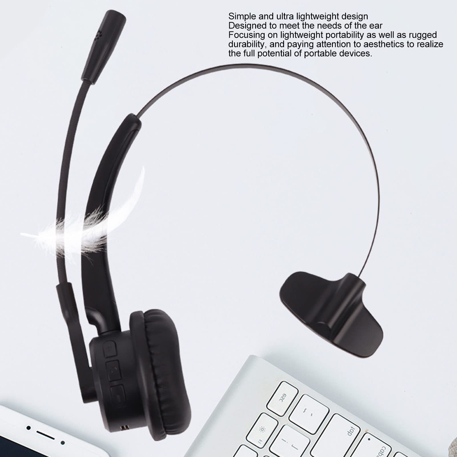 Open Ear hoofdtelefoon, Clip-On Draadloze Oordopjes, Open-Ear, Bluetooth 5.4, ruisonderdrukking bij oproepen, IPX5, 50H batterij, 4,2 g buds, Heldere Gesprekken, Lichtgewicht Comfort