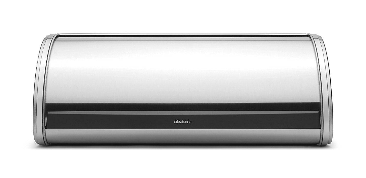 Brabantia Roll Top Bread Bin - Matt Steel, 348921