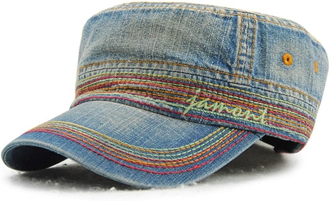 La gorra de béisbol Roffatide Unisex está hecha de algodón y denim, con cierre ajustable de broche de presión. Protege del sol y es ideal para actividades al aire libre en primavera, verano y otoño.