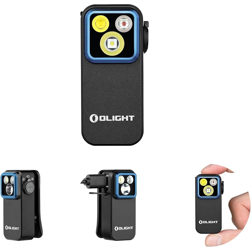 OLIGHT Oclip Pro Luce di Emergenza a Clip Mini Torcia 500LM IPX6 Compatto e Leggero Tre Sorgenti Luminose per l'Illuminazione Quotidiana e le Luci di Segnalazione di Sicurezza (Nero)