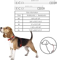 Vista 5 de Kruz - Collar de perro para perros medianos (ancho de 1 pulgada, cuello de 13.5 a 19 pulgadas), banda ajustable para el cuello de mascotas