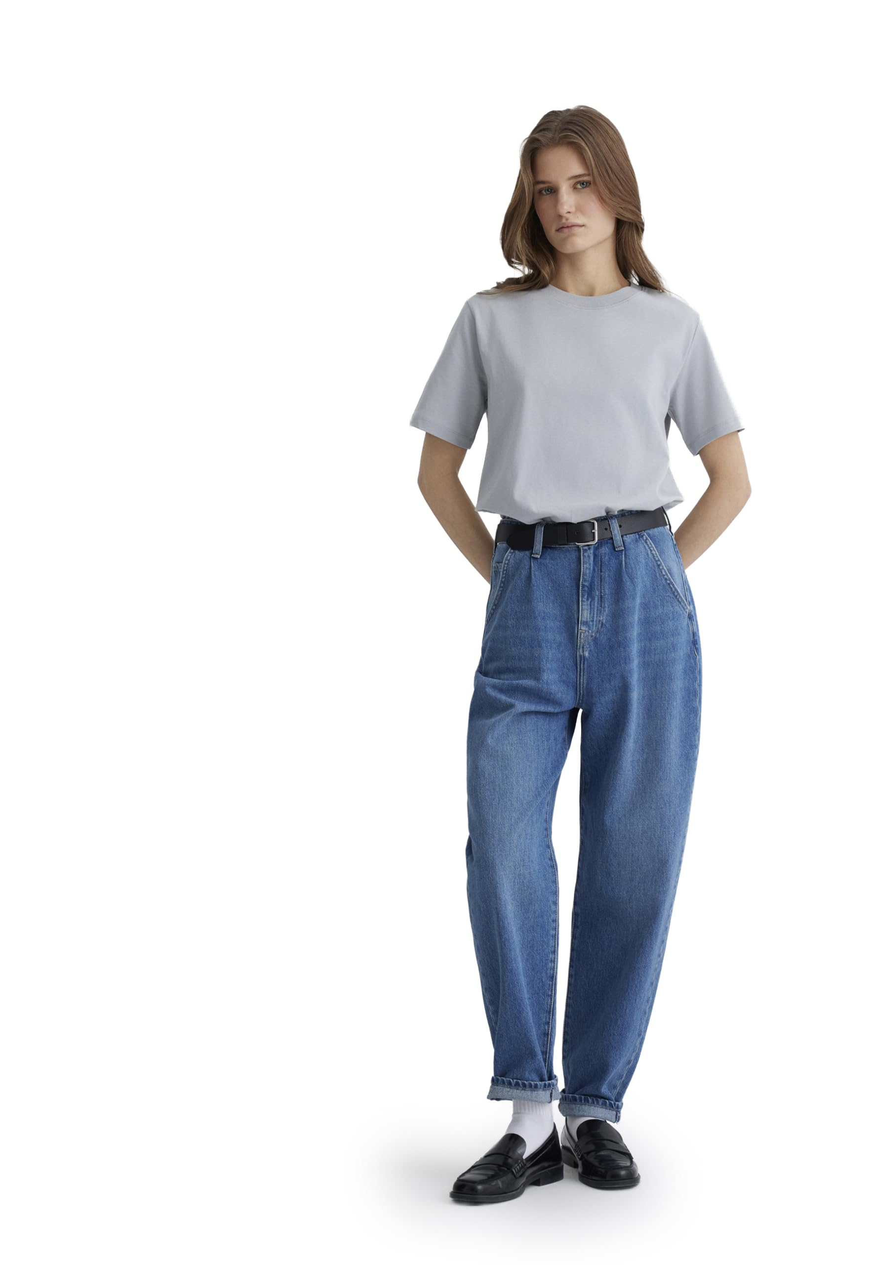 Mavi Damen Jeans Straight Leg Laura Pleated Baggy Pants