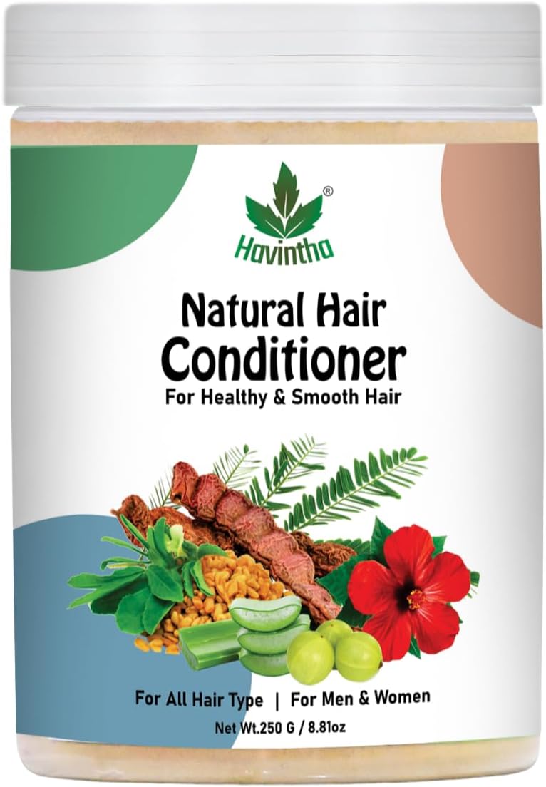 Havintha Herbal Natural Hair Conditioners For Men And Women | All Hair Types | Smoothens Dry and Frizzy Hair | For Dull, Damaged and Weak Hair | Improves Hair Texture - 250gm
