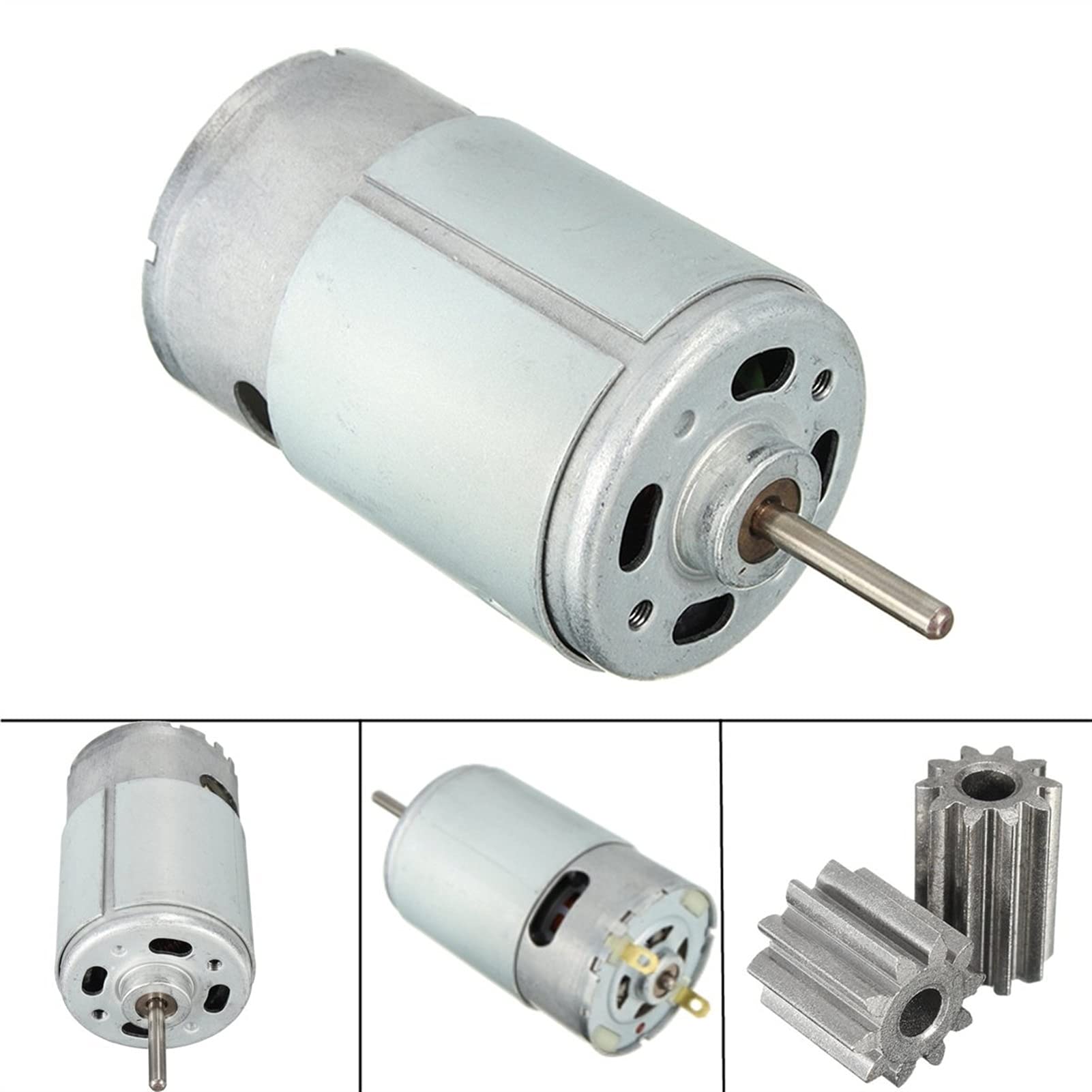PYouo-DC Motor RS550. Przekładnia silnika DC, 1. 2 V 30000 obr./min, 10 silników zębowych dla dzieci do samochodu elektrycznego, jazdy RC, silnik elektryczny do samochodu dziecięcego
