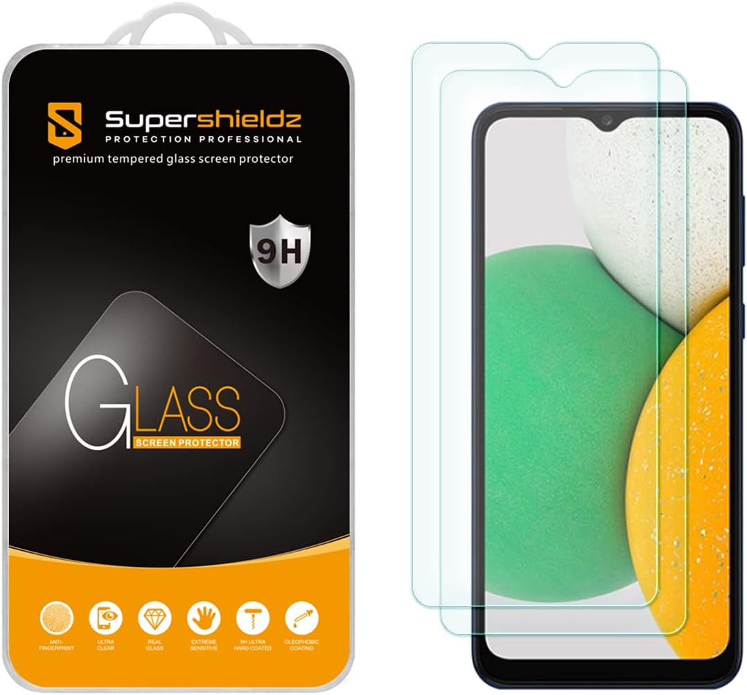 (2 Pack) Designed for Samsung Galaxy A03s Tempered Glass Screen Protector, Anti Scratch, Bubble Free