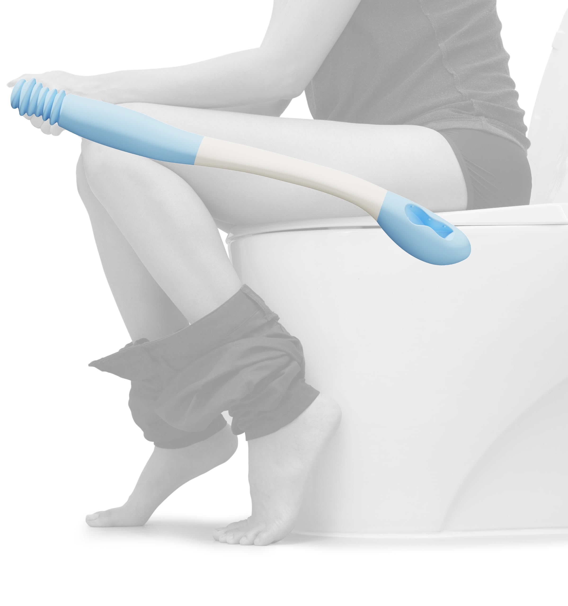 Toilet Aids for Wiping, Long Reach Comfort Bottom Buddy Wiping Aid for Toileting Butt Wiper for Obesity People Disabled Elderly Pregnant Surgery Recovery Handicap Accessories Daily Living Blue