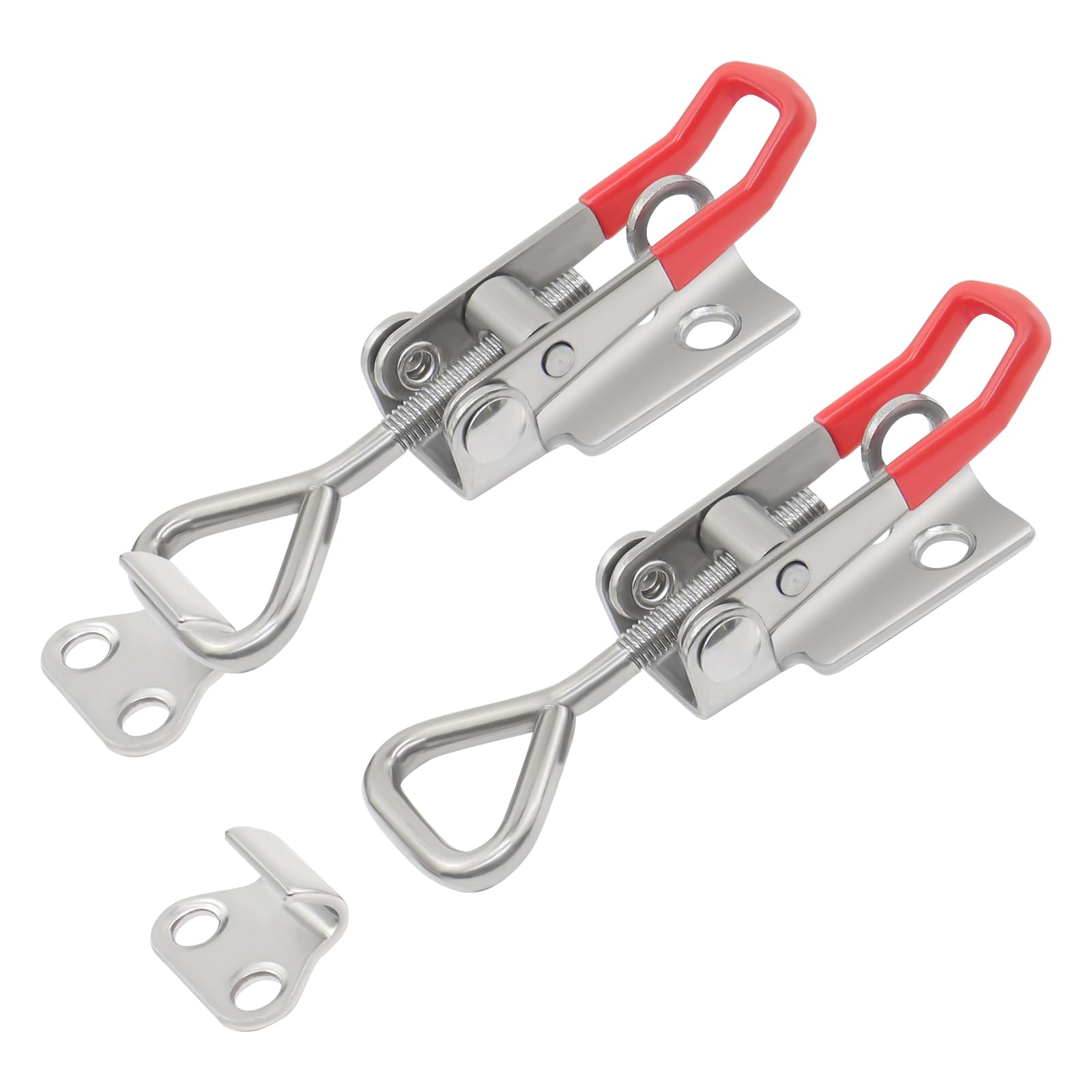 2 Stück M5 Schnappverschluss, Spannverschluss Edelstahl 304, Spannverschlüsse Klein mit Schlüsselloch, Einstellbare Bordwandverschluss, Schnellverschluss für Schublade Schrank