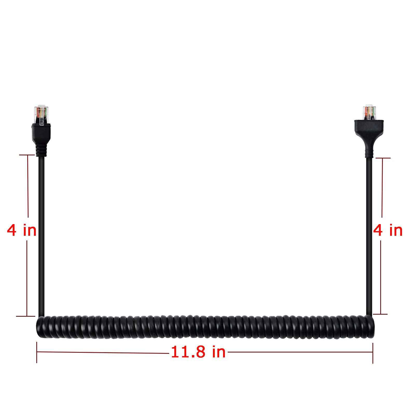 UAYESOK RJ-45 8 pinów na 8 pinów zamiennik kabla mikrofonu (LRJ45 LAN kabel sieciowy) do Kenwood Mobile Radio KMC-30 KMC-32 KMC-35 TK-7100 TK-760 TK-768 TK-780G M-261A TM-271A