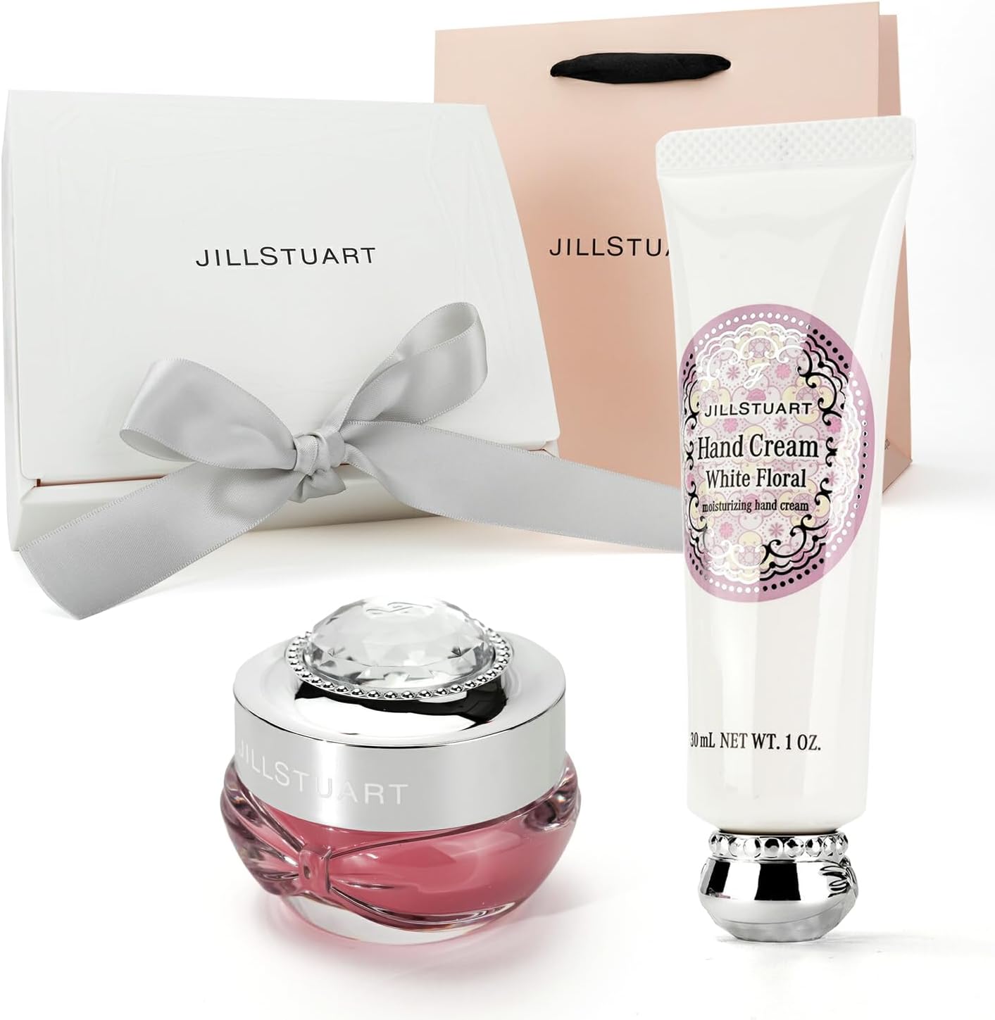 【国内正規品・ギフトセット】JILL STUART ジルスチュアート リップマスク (ラシャスベリー) &ハンドクリーム (ホワイトフローラル) セット ハンドケア リップケア 化粧品 誕生日 記念日 クリスマス 女性 彼女 プレゼント ギフト ホワイトデー お返し 純正紙袋 ショッパー付