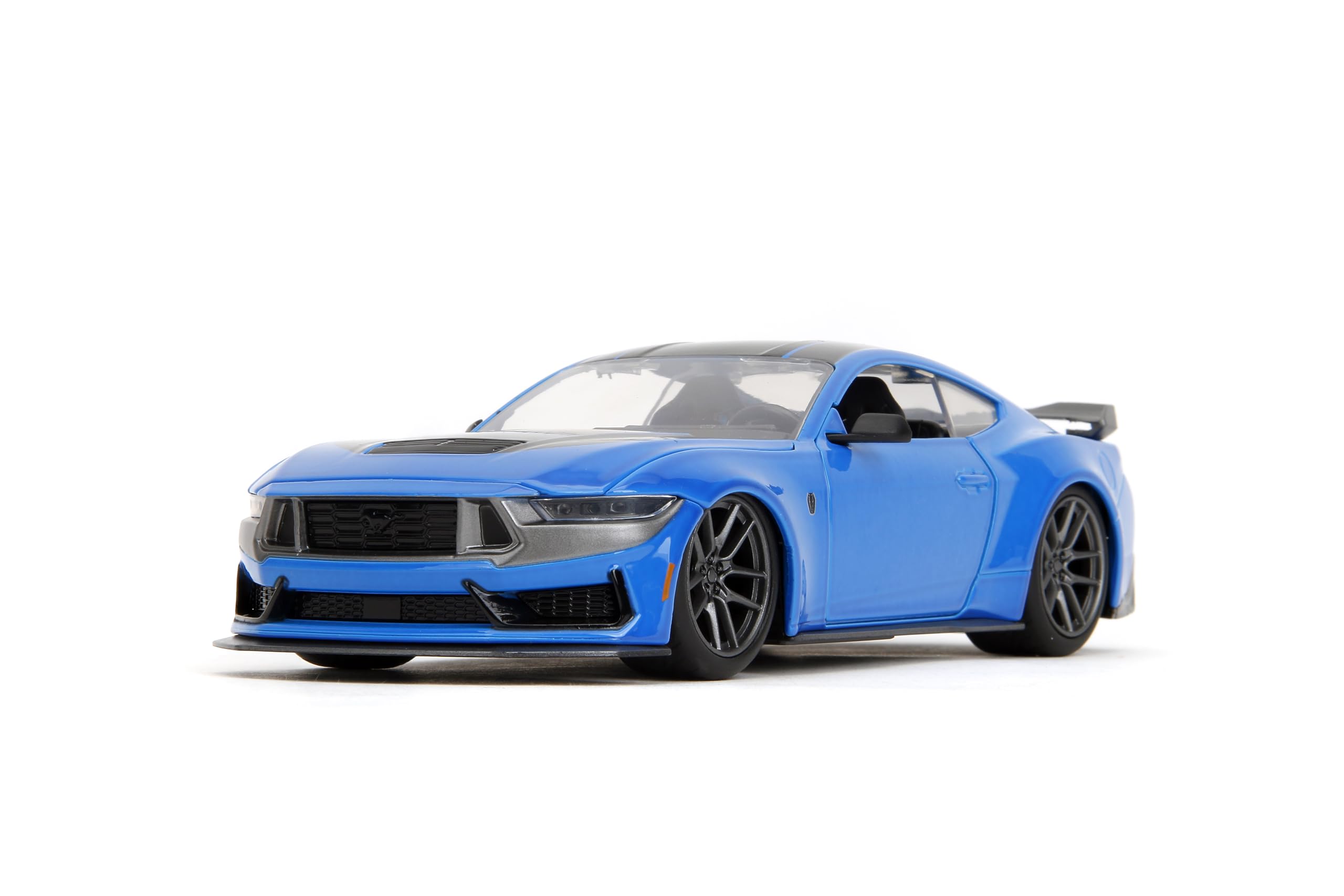 Jada 35276 2024 Dark Horse Blue Metallic mit schwarzen und grauen Streifen, Bigtime Muscle Series 1/24 Druckguss-Modellauto