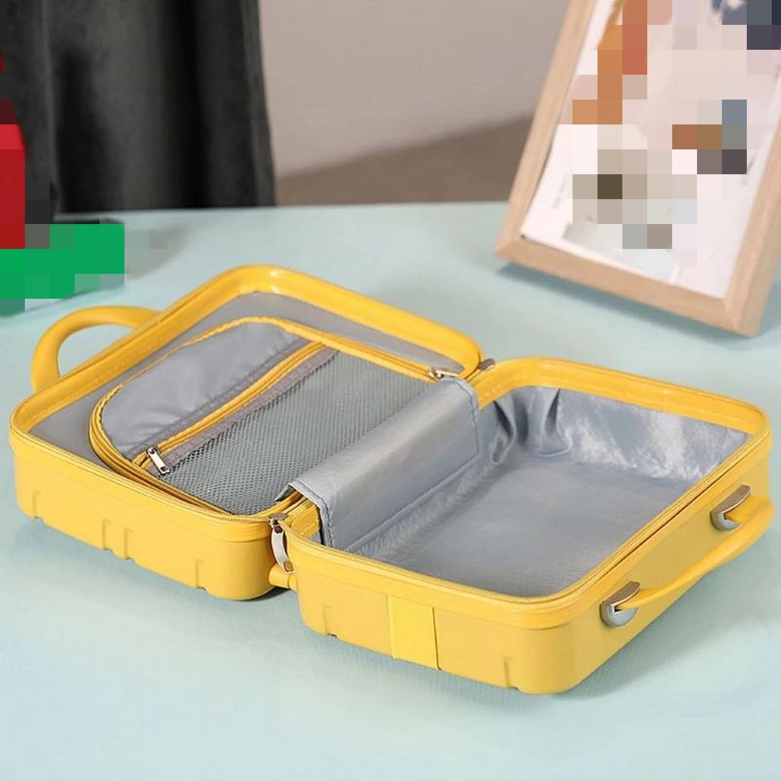 MOGSA Neceser portátil de viaje para mujer, bolsa de cosméticos, color negro