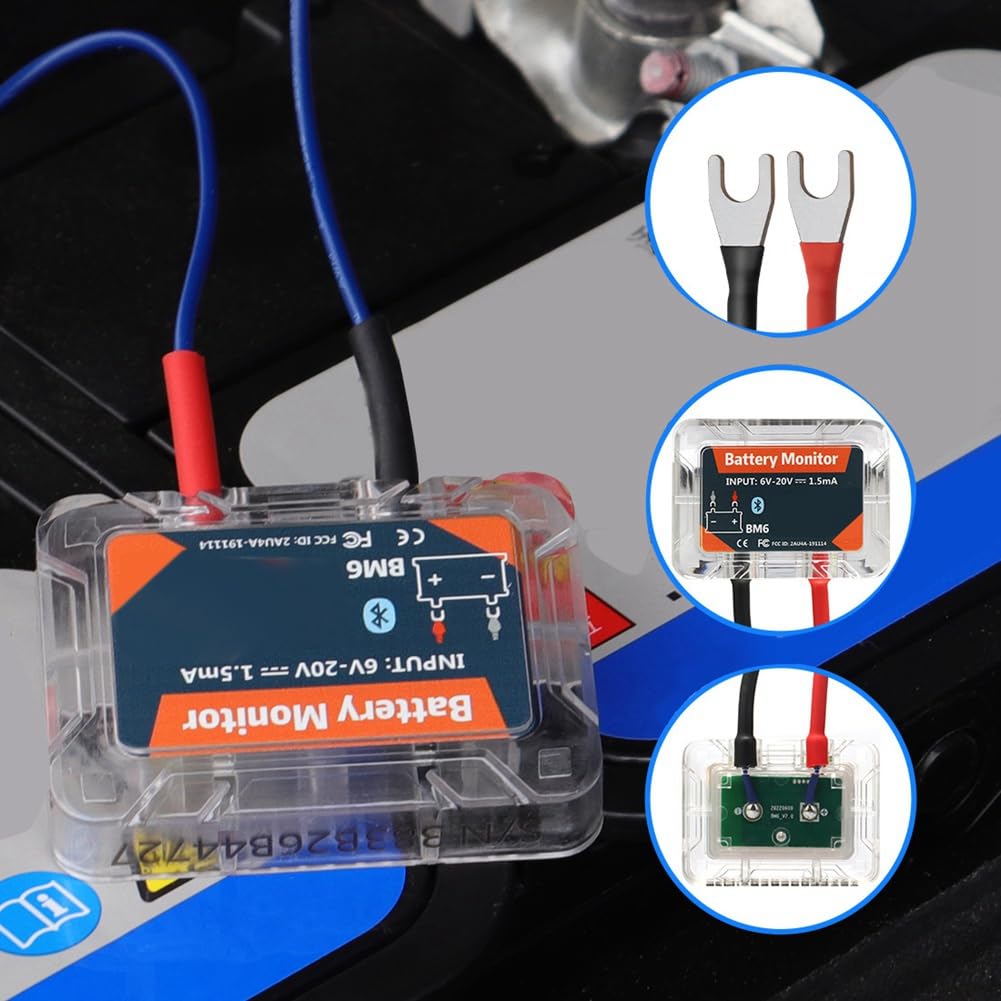 BM6 12 V Bluetooth Car Battery Tester Monitor Automotive Testing Battery Level Detektor