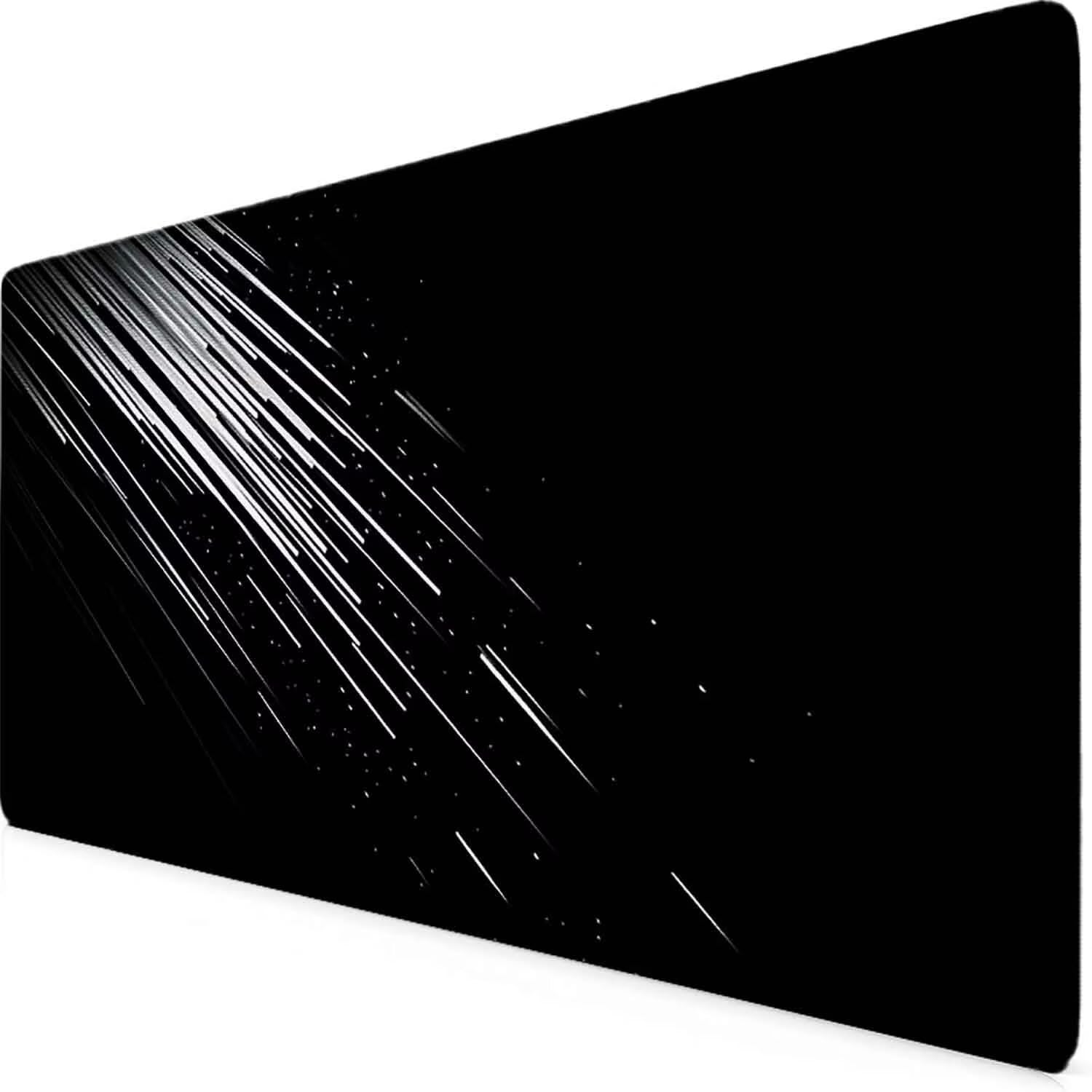 Czarna abstrakcyjna podkładka pod mysz XXL podkładka pod mysz 1000 x 500 mm podkładka pod mysz z przeszytymi krawędziami i antypoślizgową gumową podstawą podkładka pod mysz XXL do komputera, laptopa