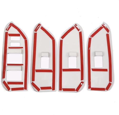 Miniatura 7 de Puertas delanteras y traseras ABS 4 piezas aspecto interior reposabrazos ventana interruptor cubierta accesorios para Land Cruiser Prado FJ150 150