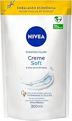 NIVEA Sabonete Líquido Refil Creme Soft 200ml - Composto com óleo natural, sua fórmula equilibra o pH da pele e garante maciez prolongada após o uso
