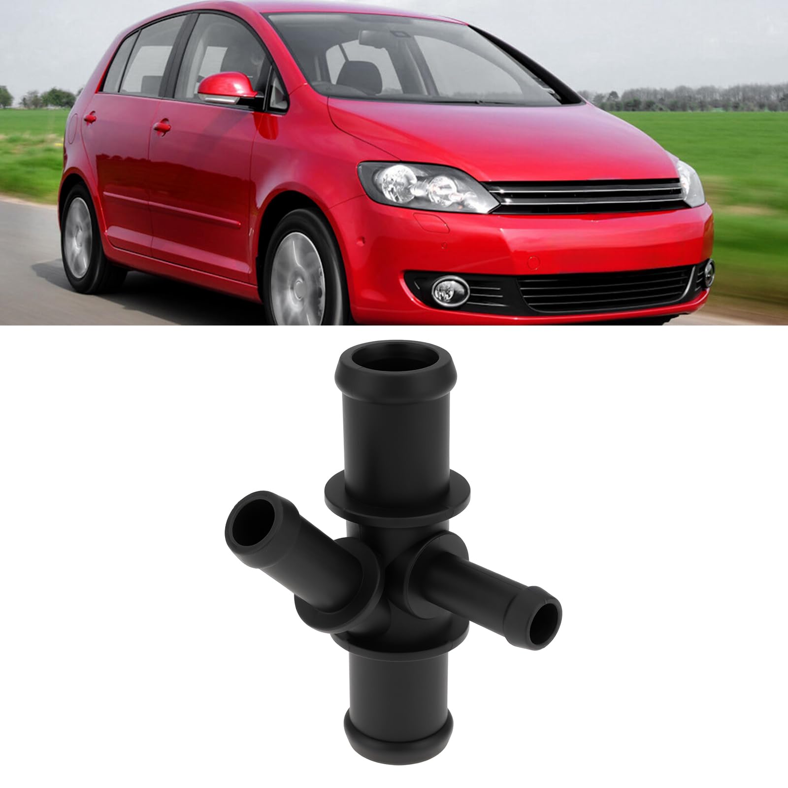 Lot de 2 Tuyaux de Distribution de Liquide de Refroidissement à 4 Voies 1K0121087P Compatible avec VW Golf Plus 10-13