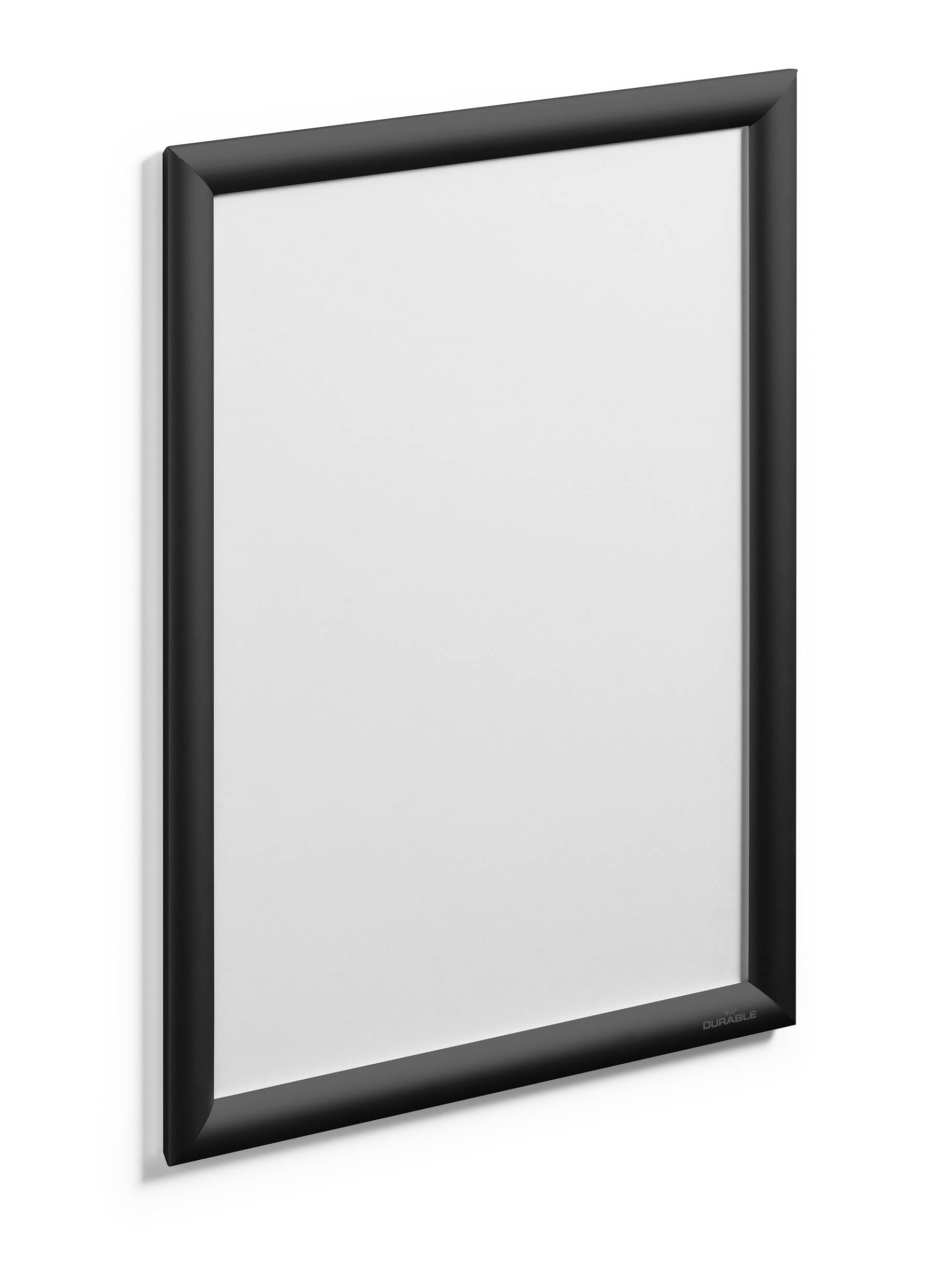 Durable Aluminium Snap Frame A3 - Black - Pack of 1 - Wall Mounted Via Self-Adhesive Pads or Screw Set - for Displaying Menus, Posters, Safety Info, etc.