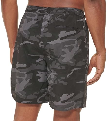 Miniatura 2 de Kirkland Signature Traje de baño para hombre, camuflaje negro, talla L, Negro -