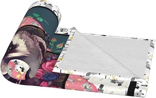 Miniatura 5 de Manta de mapache lindo, manta de mapache ultra suave y acogedora manta de forro polar para regalo, manta de felpa mullida para niños, adolescentes,