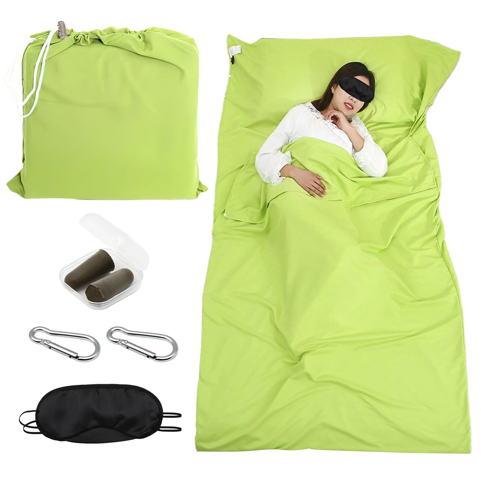 Fodera Per Sacco A Pelo 2 In 1 Miqio - Taglia XL, Ultra Leggera, In Microfibra, Con Scomparto Cuscino - Foto 4