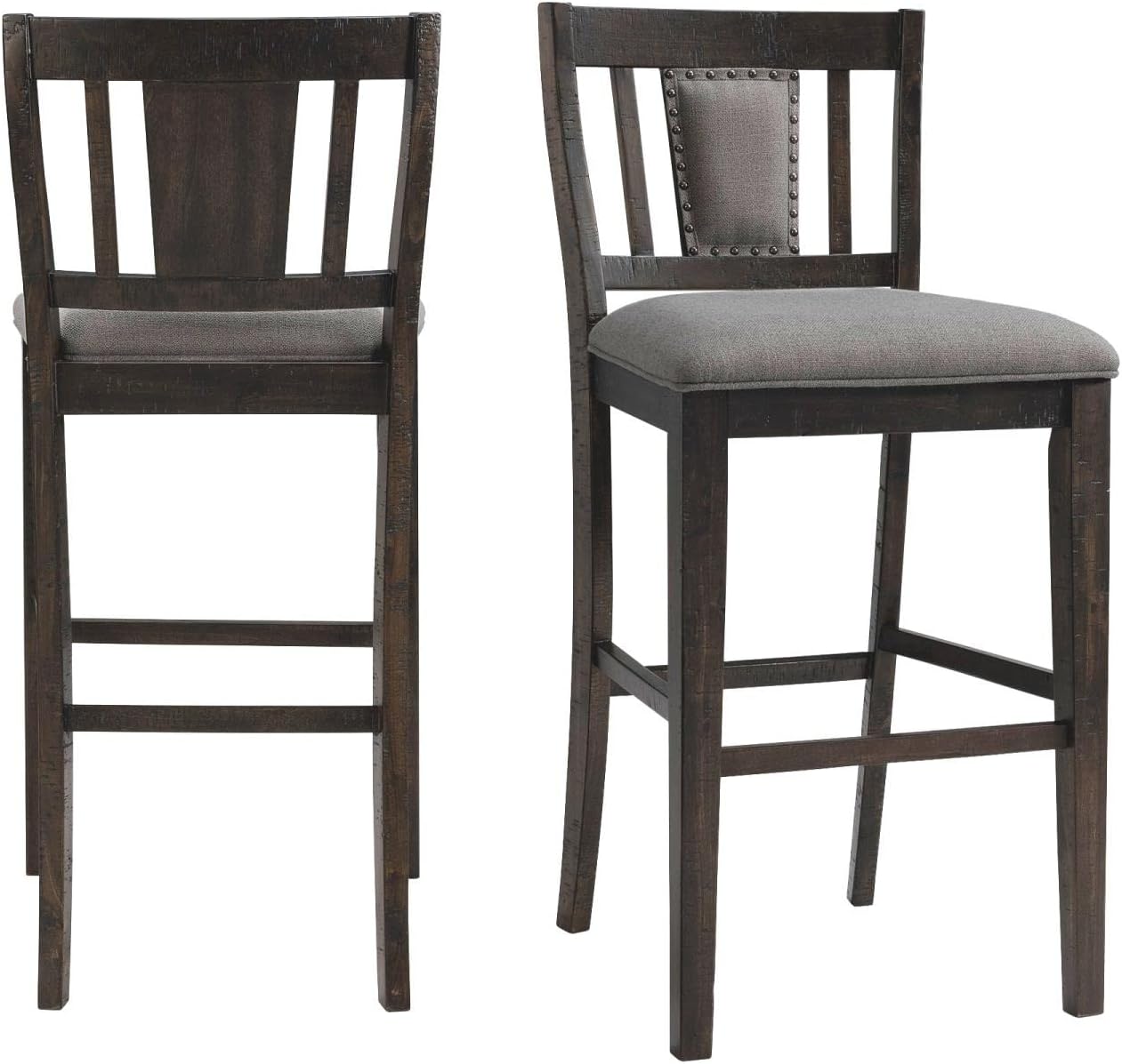 Picket House Furnishings Steele 30" Slat Back Bar Stool Set