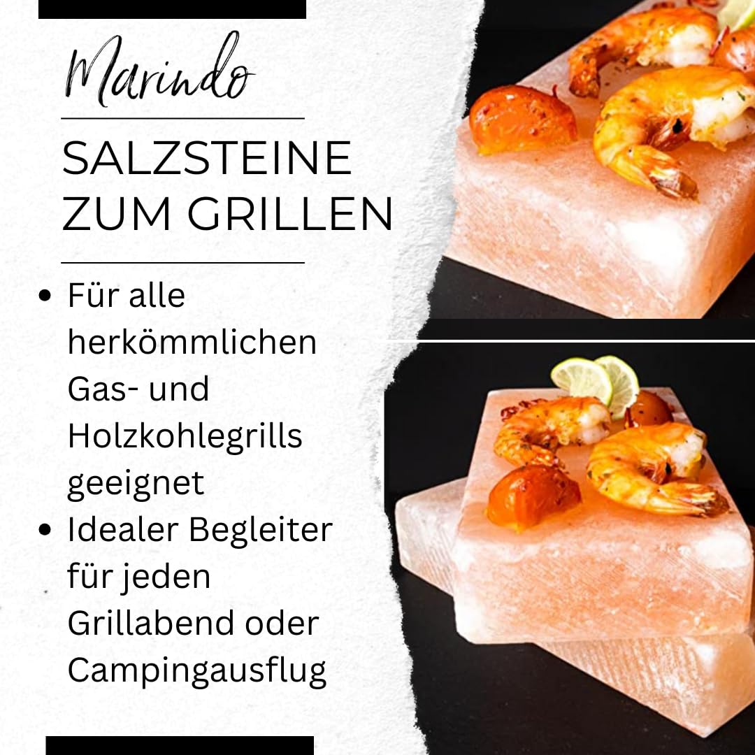 4 Pietre Di Sale Per Grigliare 30x20x3 Cm - Con Piastra In Ferro, Riutilizzabili, Per Barbecue Sano