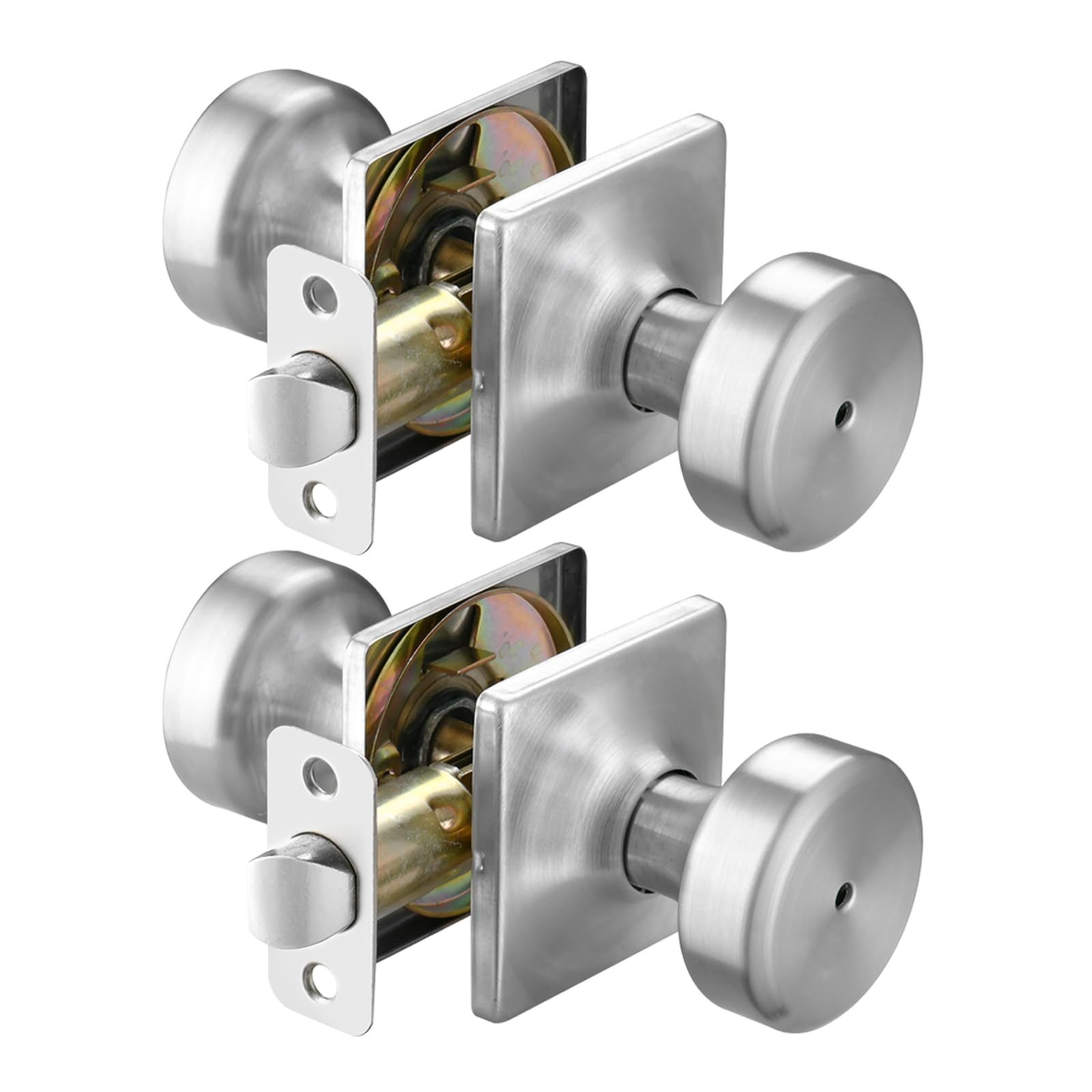 STARPY 2 Pack Brushed Nickel Door Knobs - door hardware and locks | Mubboo
