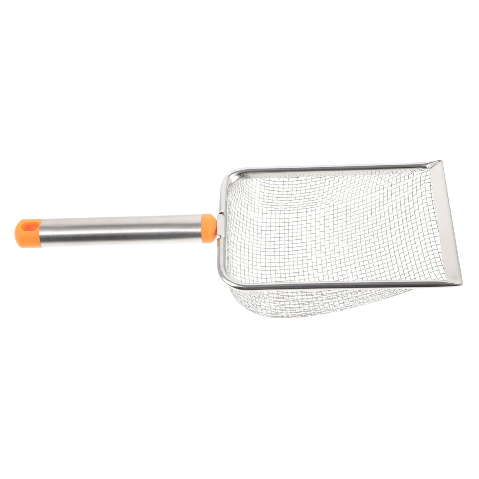 SUPVOX 5pezzi Cat Litter Scoop Acciaio Inossidabile Paletta per Lettiera con Manico Ergonomico e Maglie per Pulizia Efficiente di Feci di Gatto e Rettili Colore Arancione