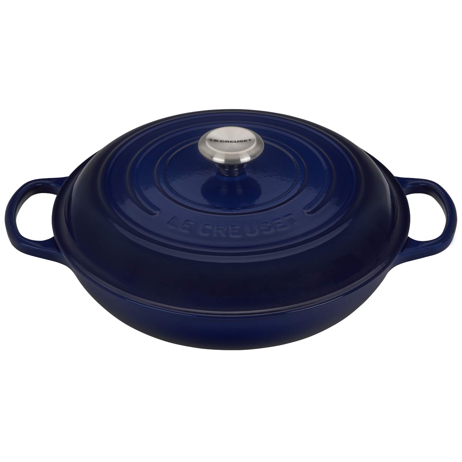 Le Creuset Enameled Cast Iron Signature Braiser, 3.5 qt., Indigo