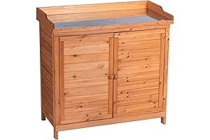 Versatile Outdoor Garden Patio Wooden Storage Cabinet with Waterproof Features