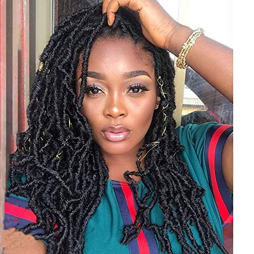 20 Inch Faux Locs Crochet Braids Natural New Faux Locs Crochet Braid 4 Packs Goddess Locs Braiding Soft Locs Born Locs Crochet Hair Synthetic Hair African Roots Twist Hair Extensions 20 Strands/Pack